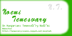 noemi temesvary business card